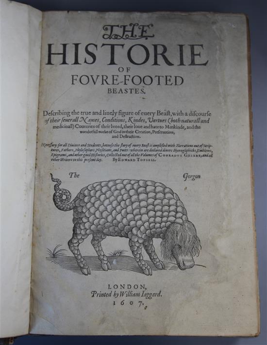 Topsell, Edward - The Histoire of Four-Footed Beastes, bound with The Histoire of Serpents; or, The Second
